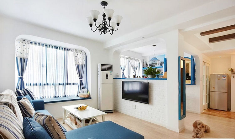 地中海風格家裝，天空的顏色